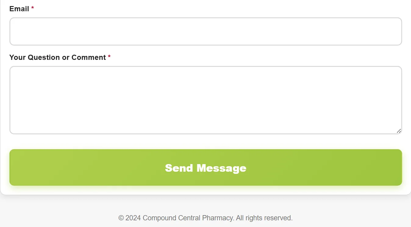 Prescription refill form with validation and user-friendly interface
